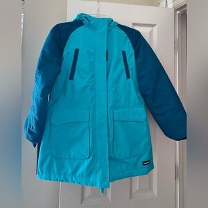Lands' End Kids Teal and Navy Puffer Jacket